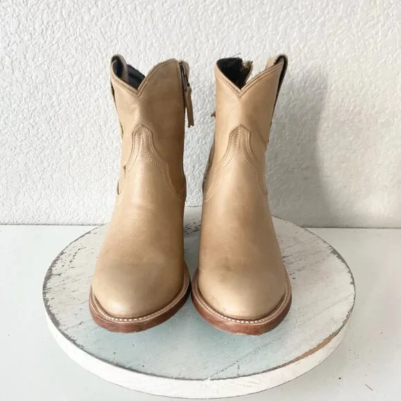 Lane PLAIN JANE Womens Cowboy Booties 7.5 Butterscotch Western Short Ankle Boot - Picture 5 of 11